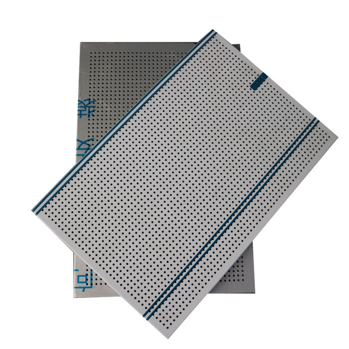 Panel Langit-langit Sarang Lebah Aluminium Berlubang Roller Dilapisi Polyester Warna Putih