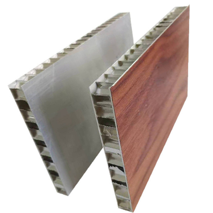 Wood Look Aluminium Honeycomb Composite Panel 10000mm Untuk Bahan Dinding Dekorasi